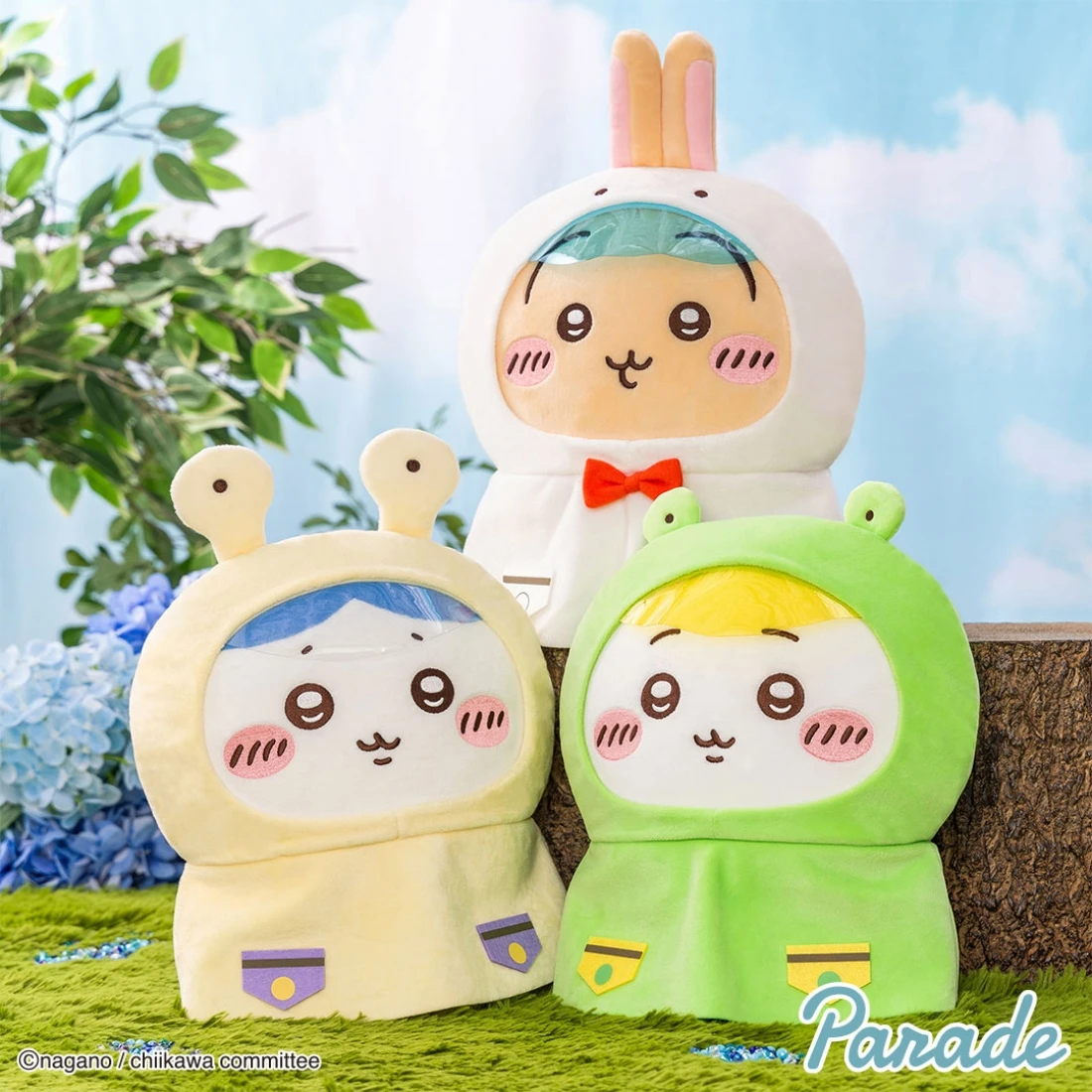 Parade 景品 吉伊卡哇 雨衣 小八 烏薩奇 吉伊 絨毛玩偶 三款一套 30CM