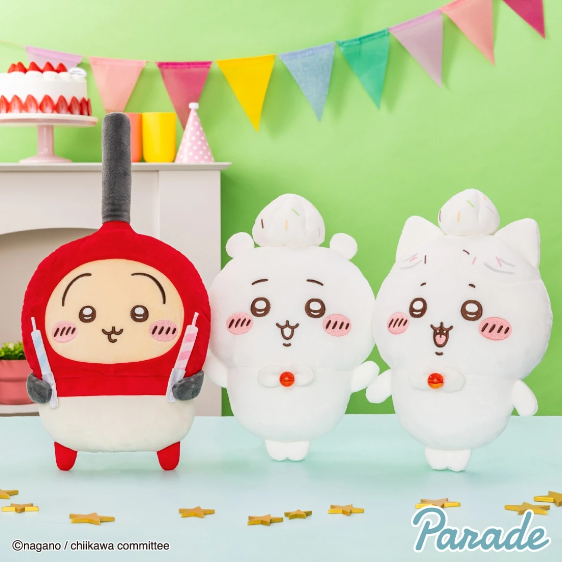 Parade 景品 吉伊卡哇 生日快樂 吉伊 小八 烏薩奇 絨毛玩偶 三款一套