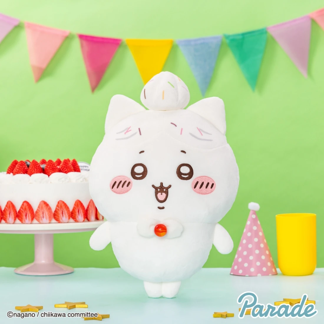 Parade 景品 吉伊卡哇 生日快樂 鮮奶油 小八 絨毛玩偶
