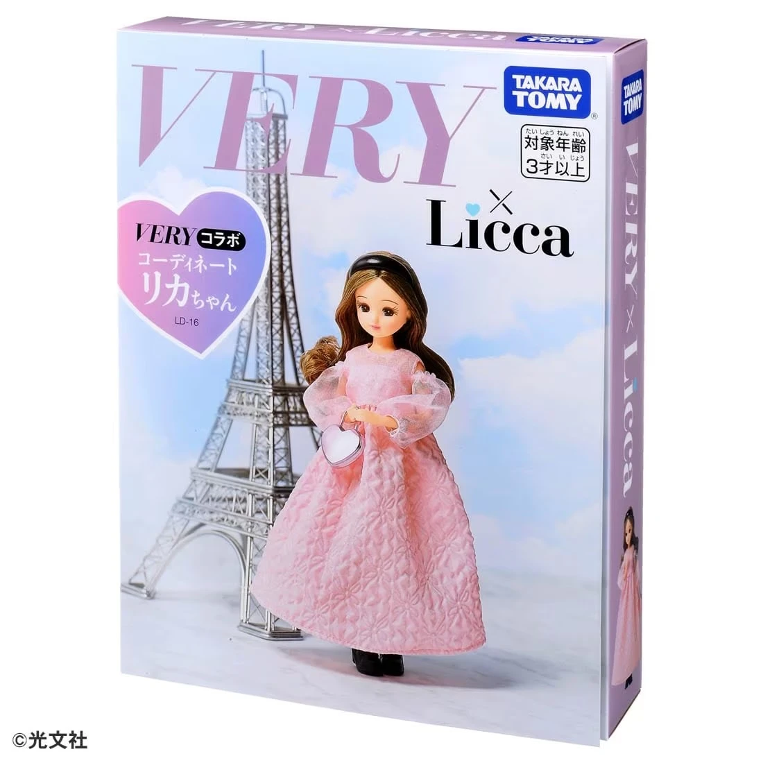莉卡娃娃 LD-16 VERY質感穿搭粉紅洋裝莉卡