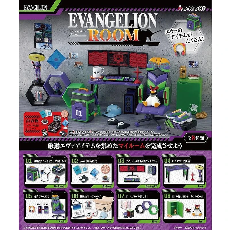 Re-ment 盒玩 新世紀福音戰士 部屋場景組 一中盒8入