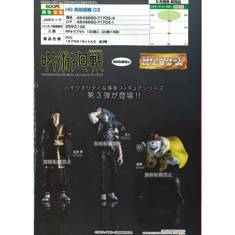 扭蛋 轉蛋 HG 咒術迴戰 Vol.3 三款一套