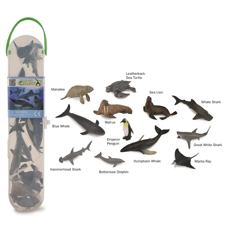 CollectA 動物模型 盒裝迷你海洋動物 1 12入