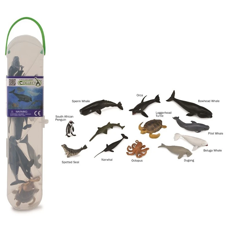 CollectA 動物模型 盒裝迷你海洋動物 2 12入