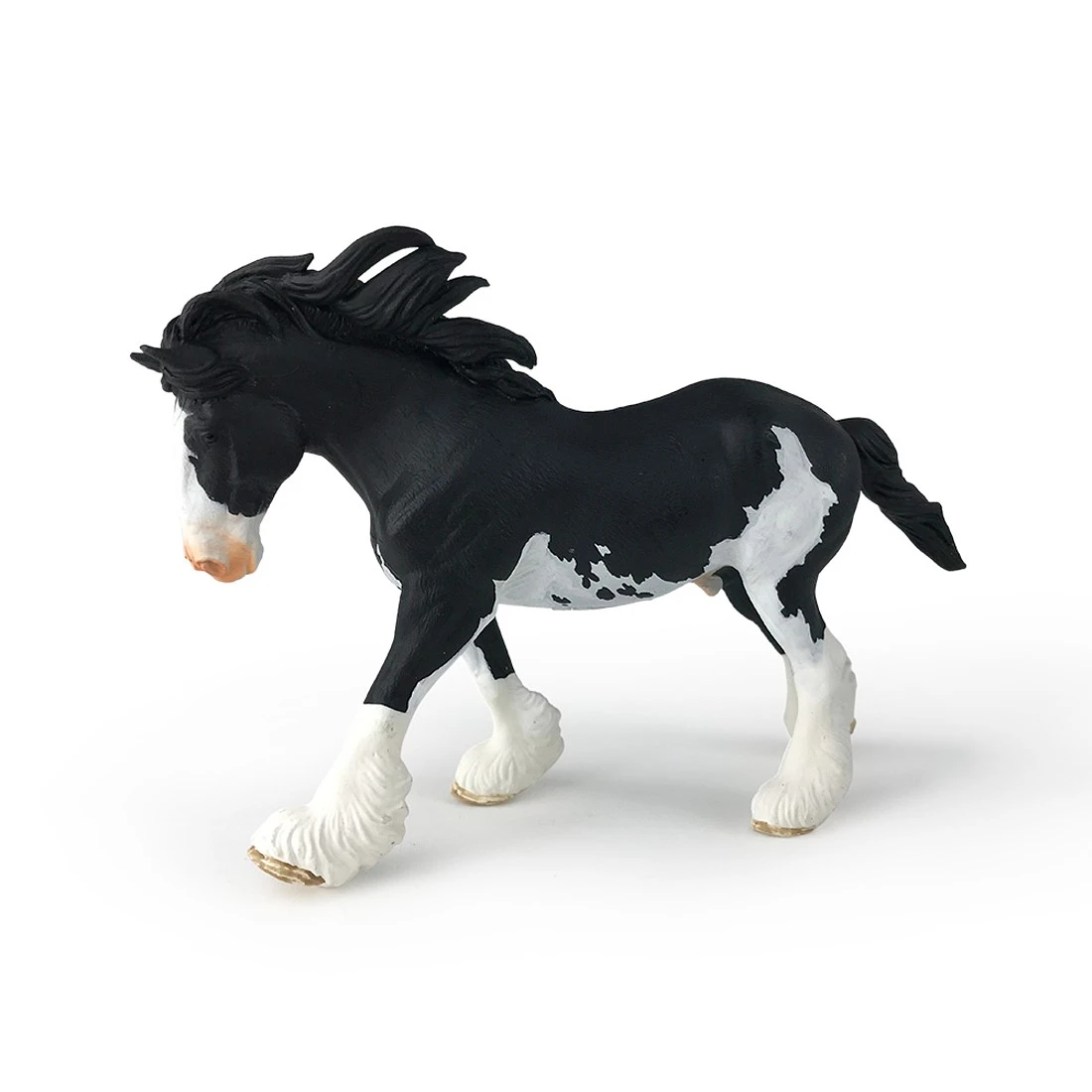 CollectA 動物模型 健壯馱公馬 花斑黑色