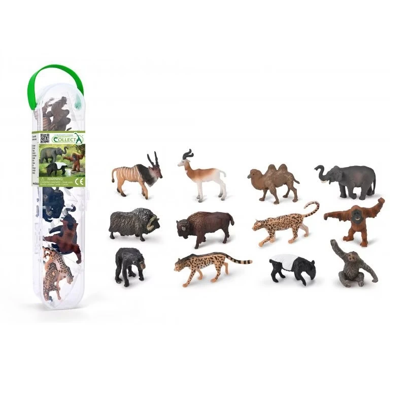 CollectA 動物模型 盒裝迷你野生動物 2 12入