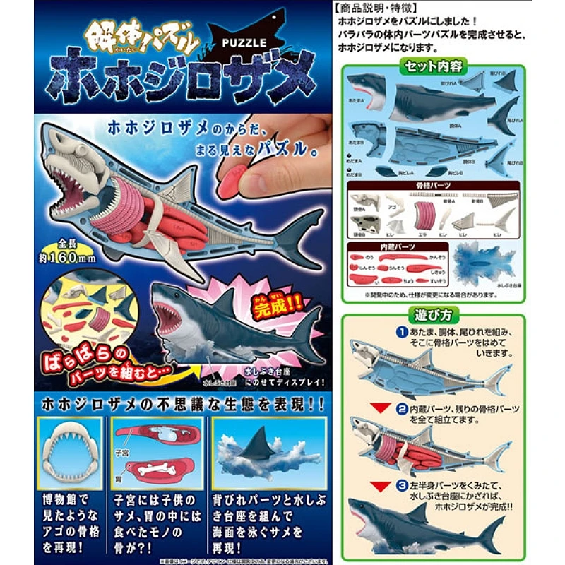 代理版 MH MegaHouse 自然科學系列 鯊魚 趣味立體拼圖