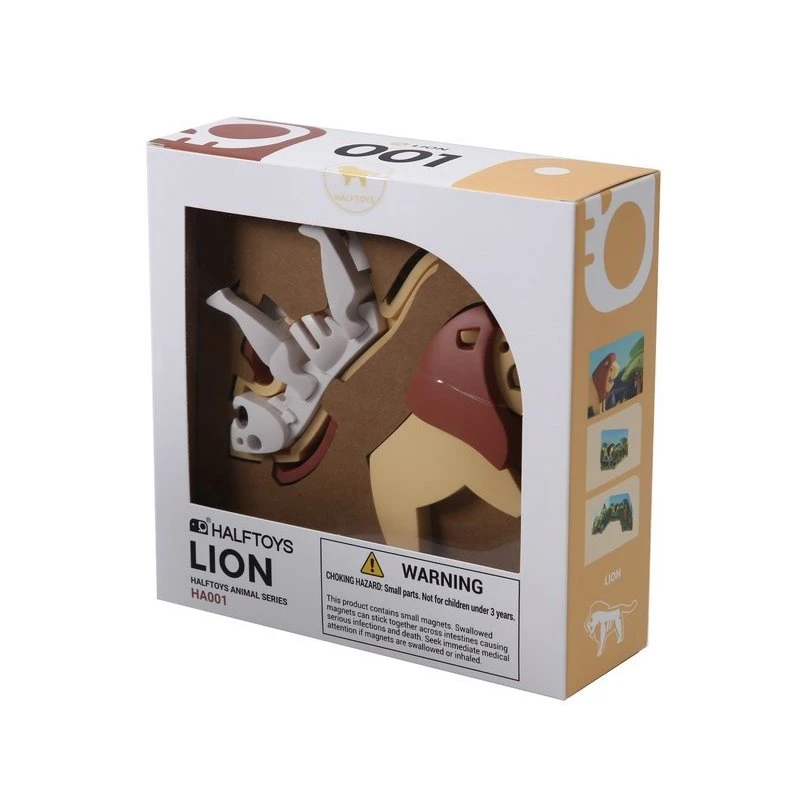 HalfToys 磁吸式玩具 HA001 動物系列 獅子