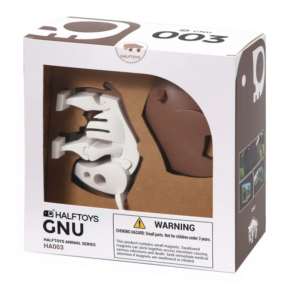 HalfToys 磁吸式玩具 HA003 動物系列 牛羚(角馬)