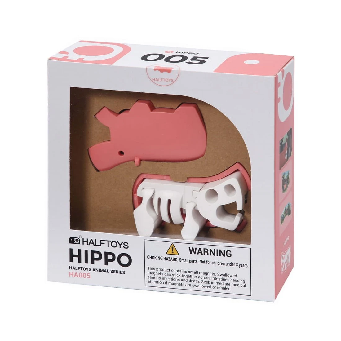 HalfToys 磁吸式玩具 HA005 動物系列 河馬
