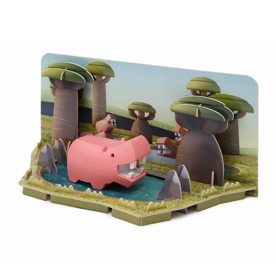 HalfToys 磁吸式玩具 HA005 動物系列 河馬