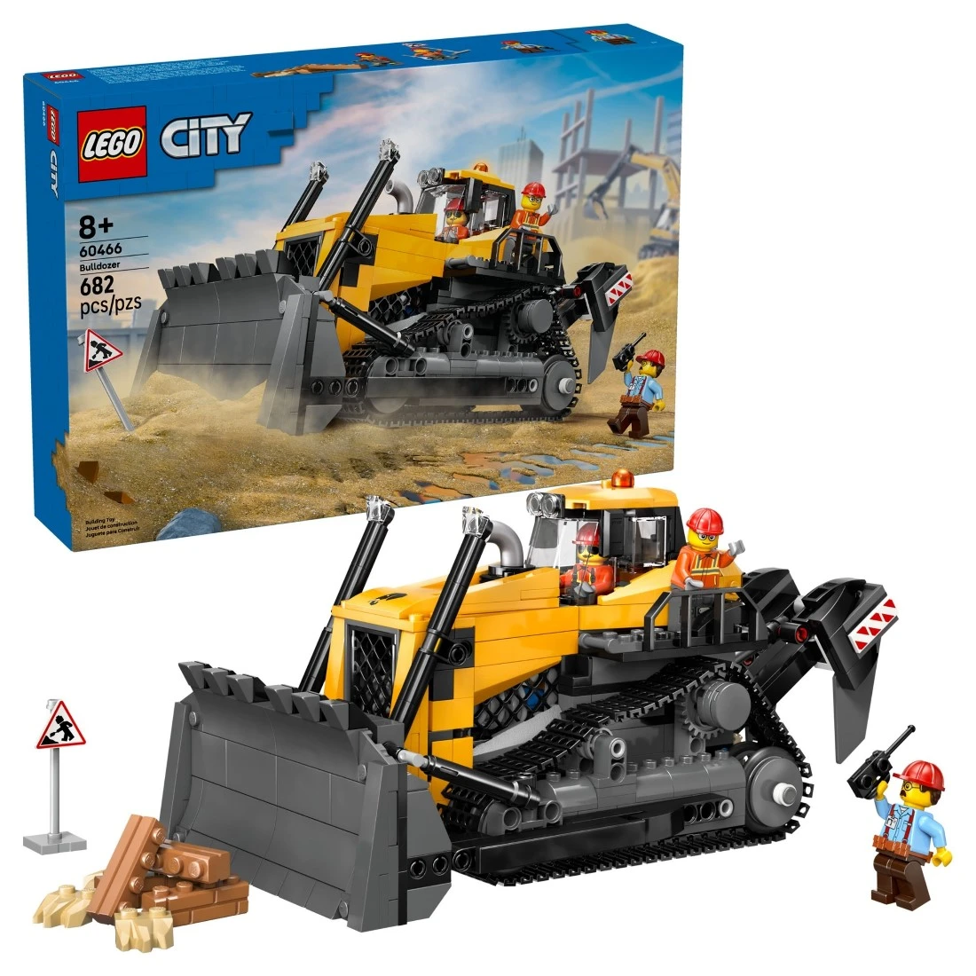 Lego 樂高 City 城市 60466 黃色推土機