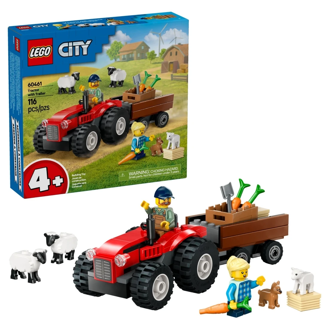 Lego 樂高 City 城市 60461 紅色農場拖拉機與拖車和綿羊