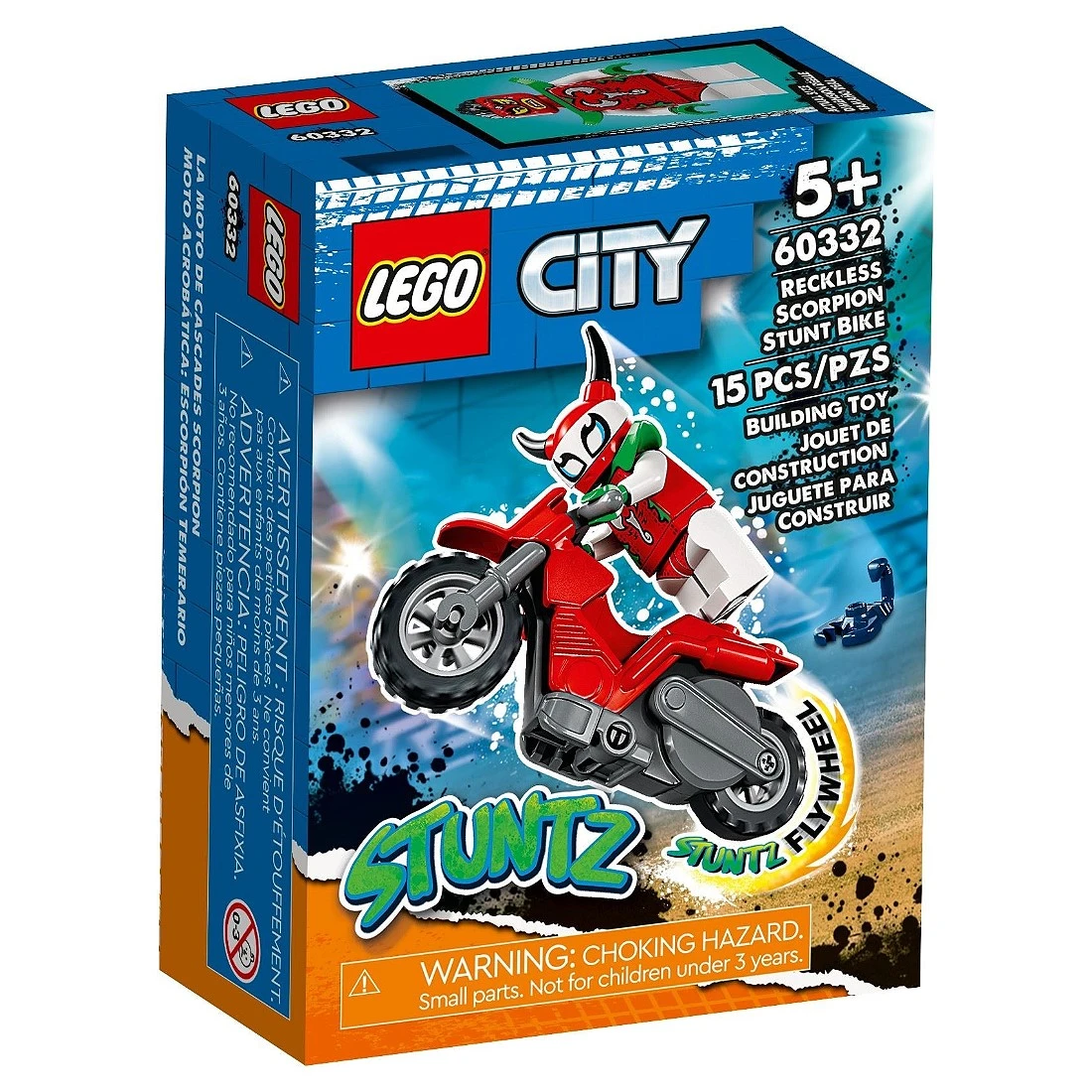 Lego 樂高 City 城市 60332 蠻橫魔蠍特技摩托車