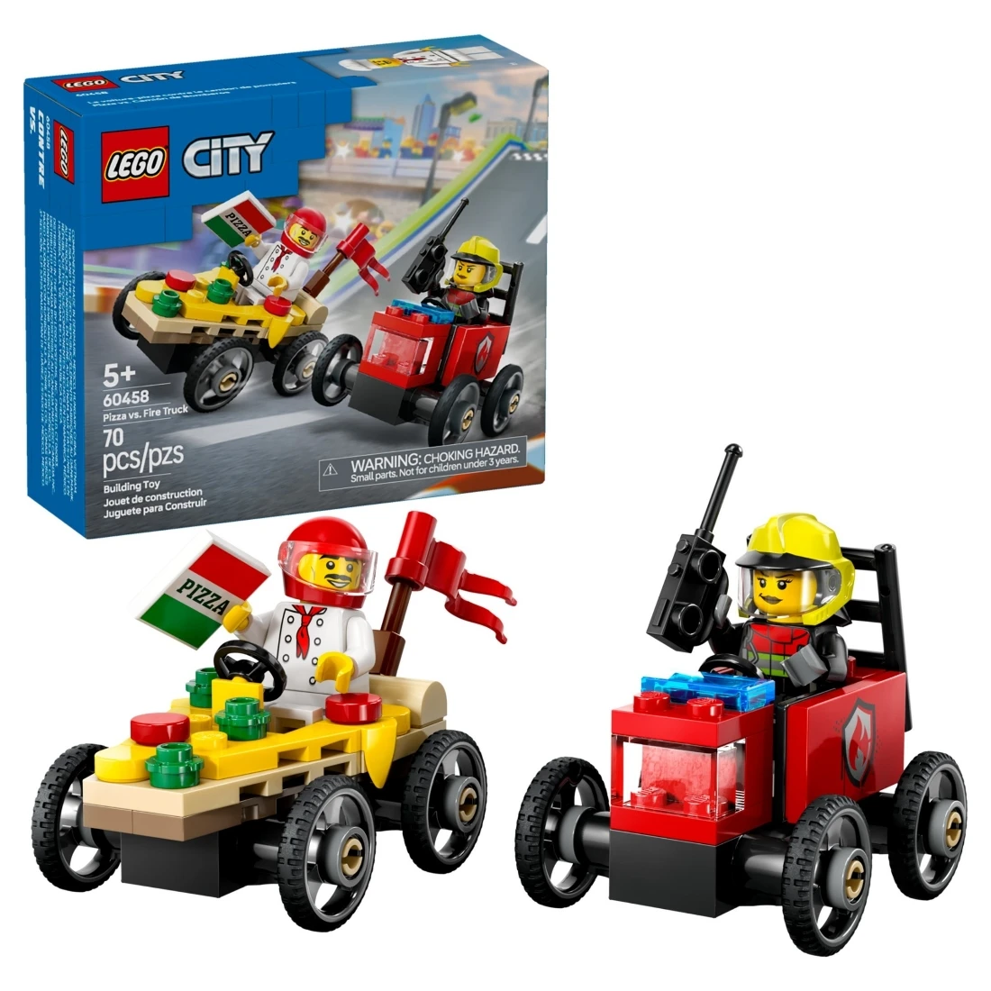 Lego 樂高 City 城市 60458 披薩vs.消防車賽車套裝