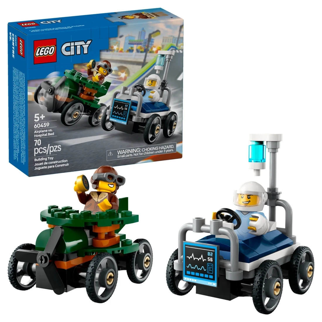 Lego 樂高 City 城市 60459 飛機vs.病床賽車套裝