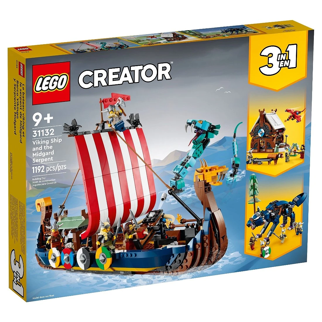 Lego 樂高 Creator 創意大師 31132 維京海盜船與塵世巨蟒