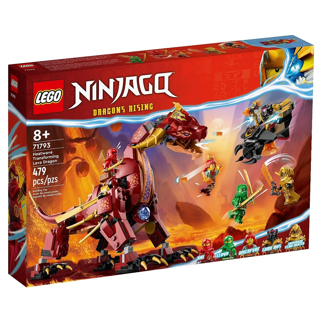 Lego 樂高 Ninjago 忍者 71793  變形熔岩龍