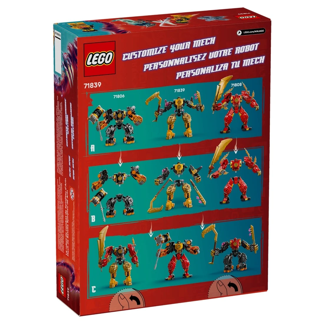 Lego 樂高 Ninjago 忍者 71839 亞林的旋風忍術戰鬥機械人