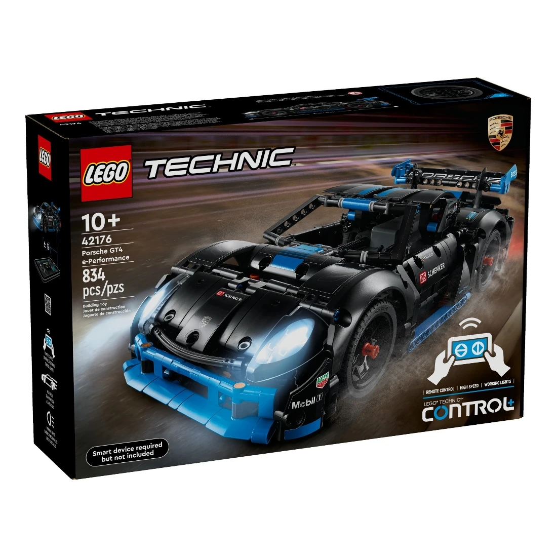 Lego 樂高 Technic 科技 42176 保時捷 GT4 電動高性能賽車 遙控車內建燈組