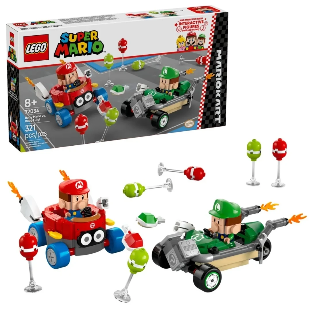 Lego 樂高 Mario 72034 瑪利歐賽車 瑪利歐寶寶vs路易吉寶寶