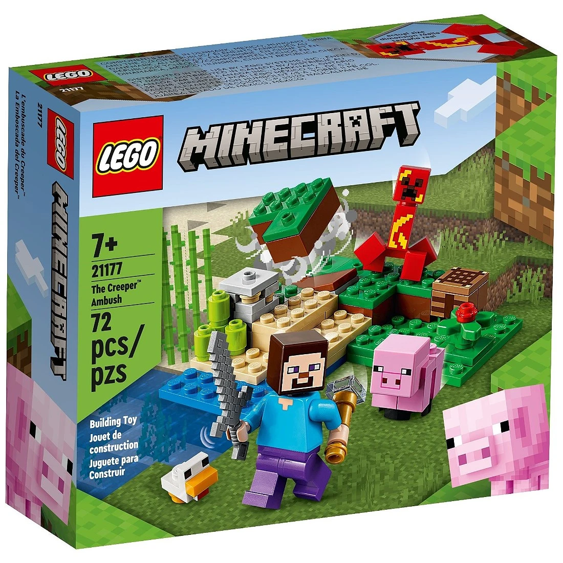 Lego 樂高 Minecraft 創世神 21177 爬行者的埋伏