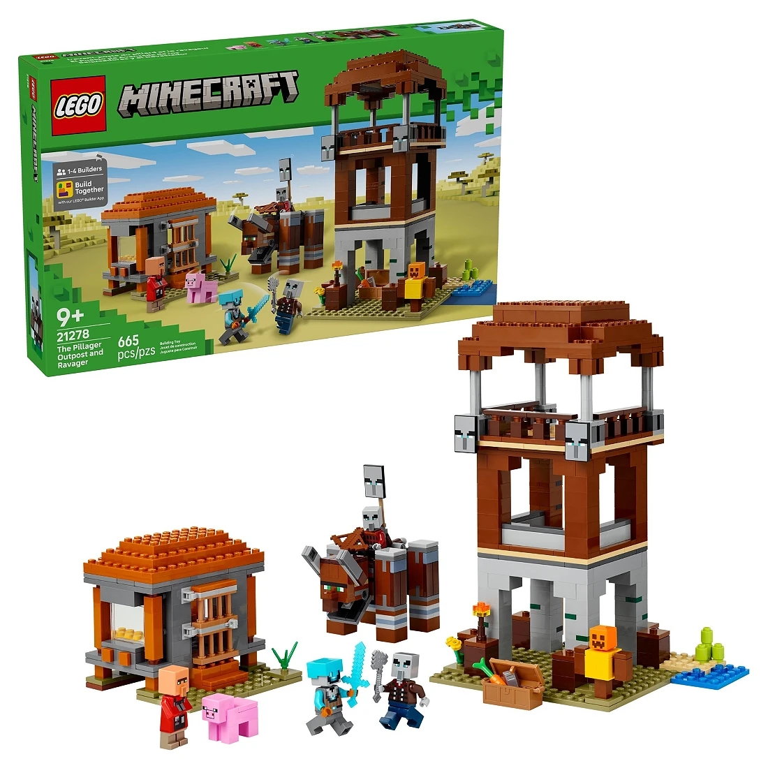 Lego 樂高 Minecraft 創世神 21278 劫掠者前哨和劫毀獸