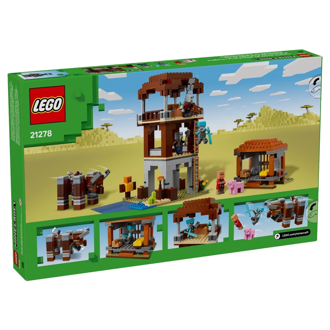 Lego 樂高 Minecraft 創世神 21278 劫掠者前哨和劫毀獸