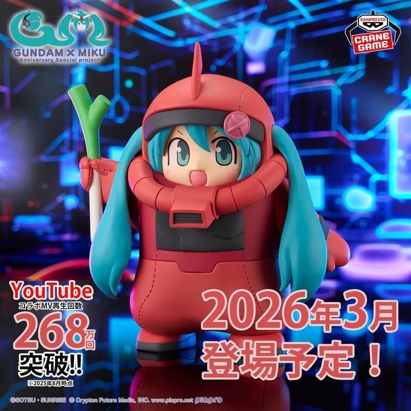 Banpresto 景品 鋼彈45周年 初音未來 MIKU 夏亞薩克 紅薩克 布偶裝