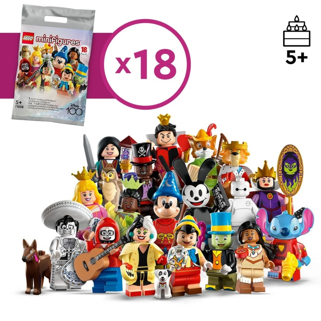 Lego 樂高 Disney 迪士尼 71038  Minifigures 100 週年紀念 樂高人偶公仔驚喜包 單包