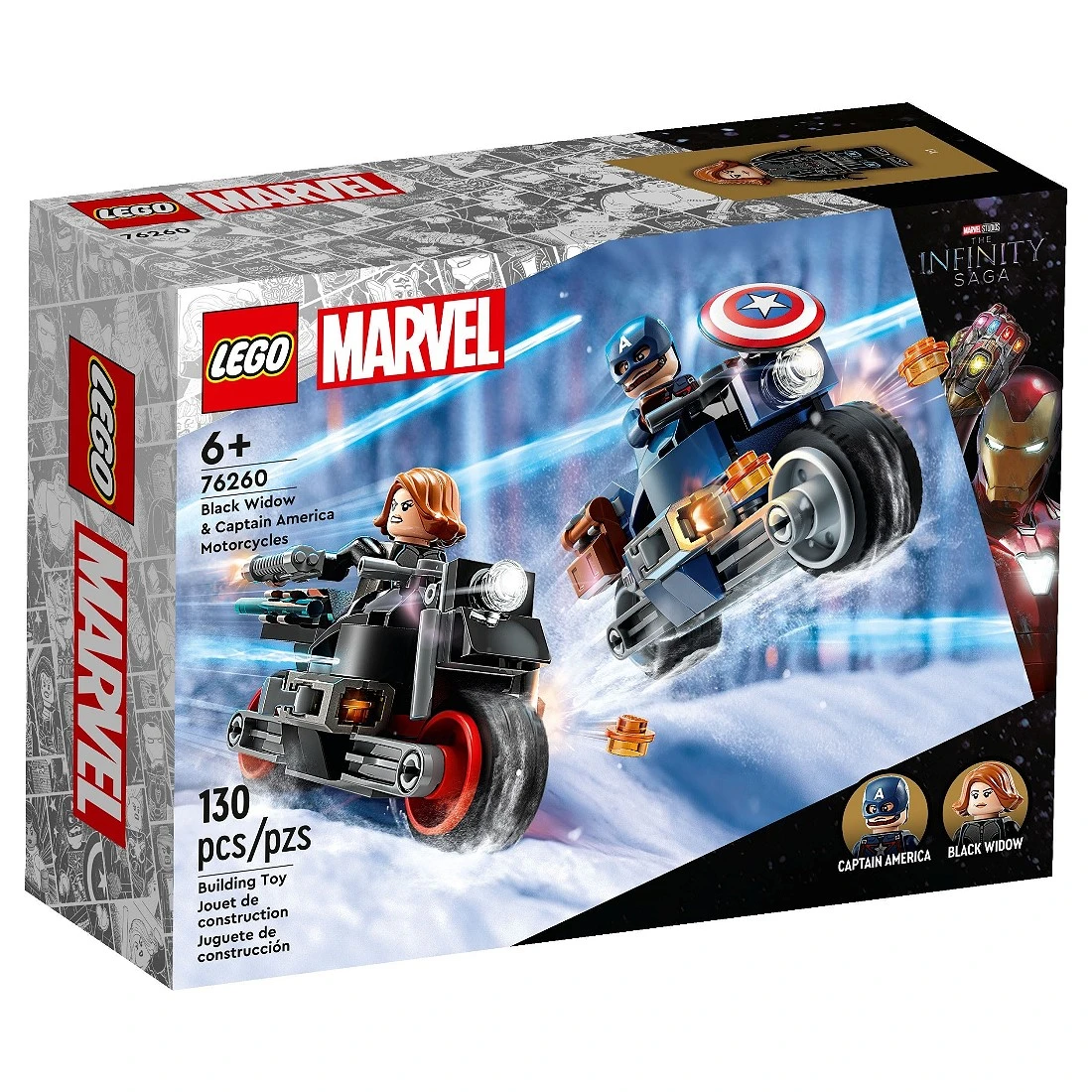 Lego 樂高 MARVEL 漫威 76260 美國隊長與黑寡婦摩托激鬥
