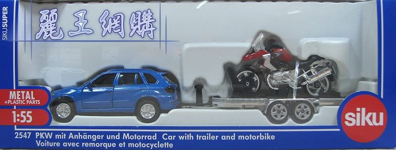 Siku 2547 PKW 拖曳 BMW車&重機