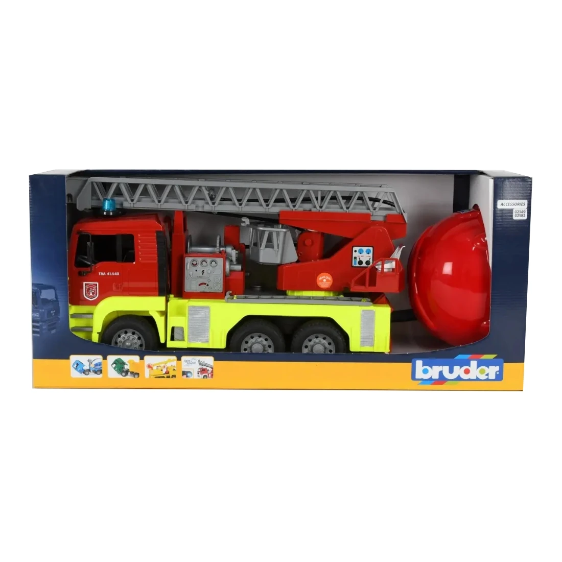 德國 Bruder 1/16 JCB MAN消防車 含安全帽特別版