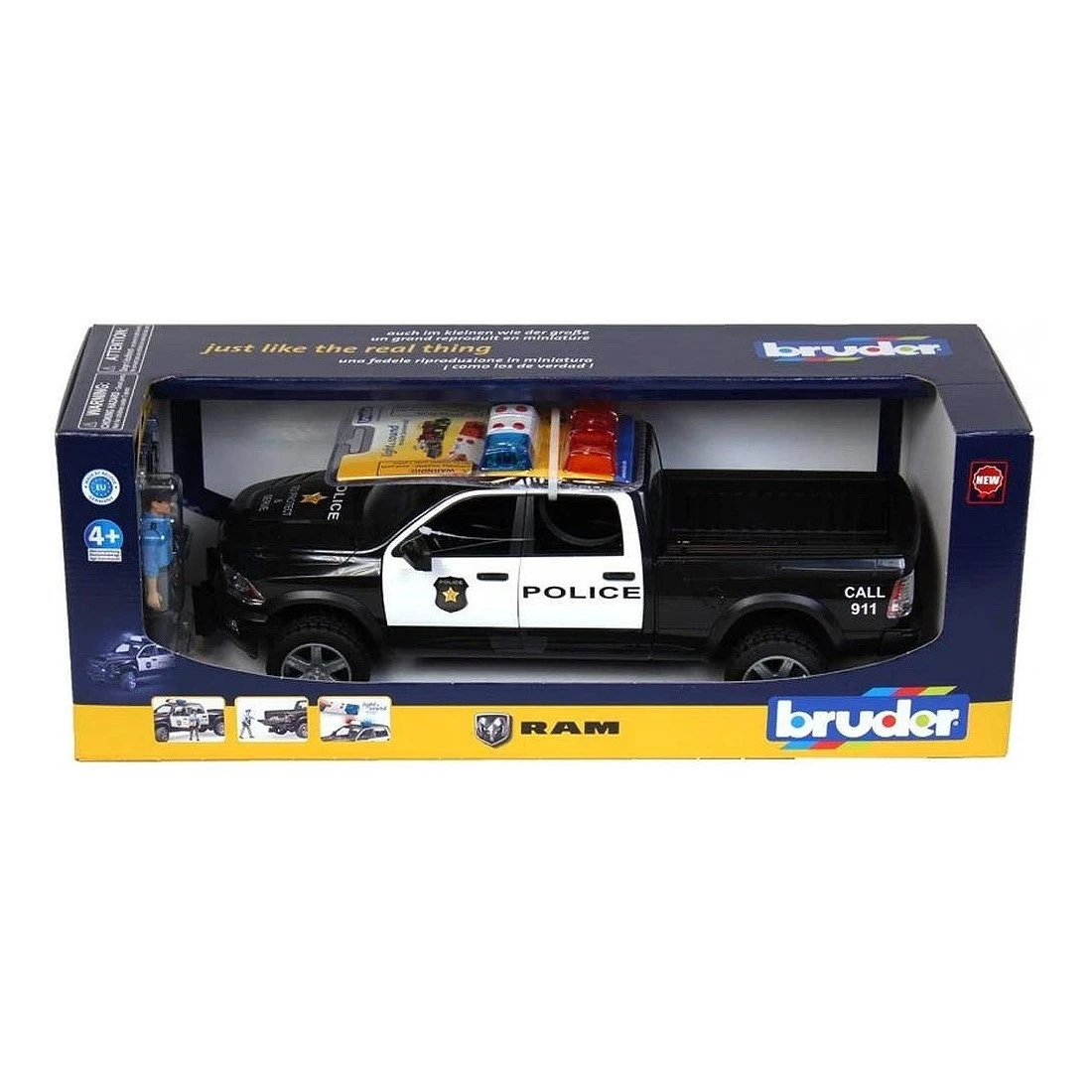 德國 Bruder 1/16 警車附警察人偶