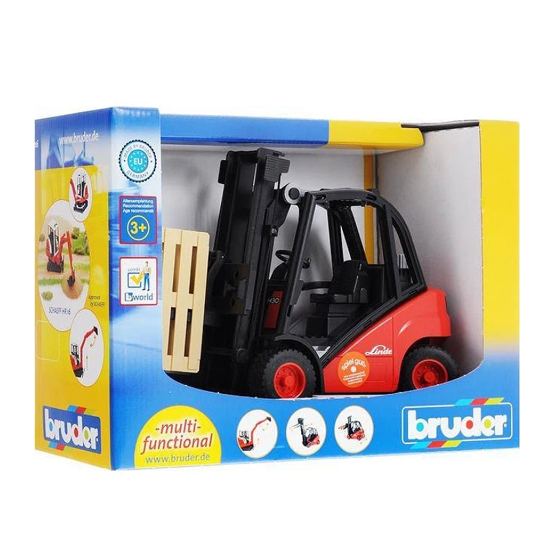 德國 Bruder 1/16 LINDE 堆高機與棧板