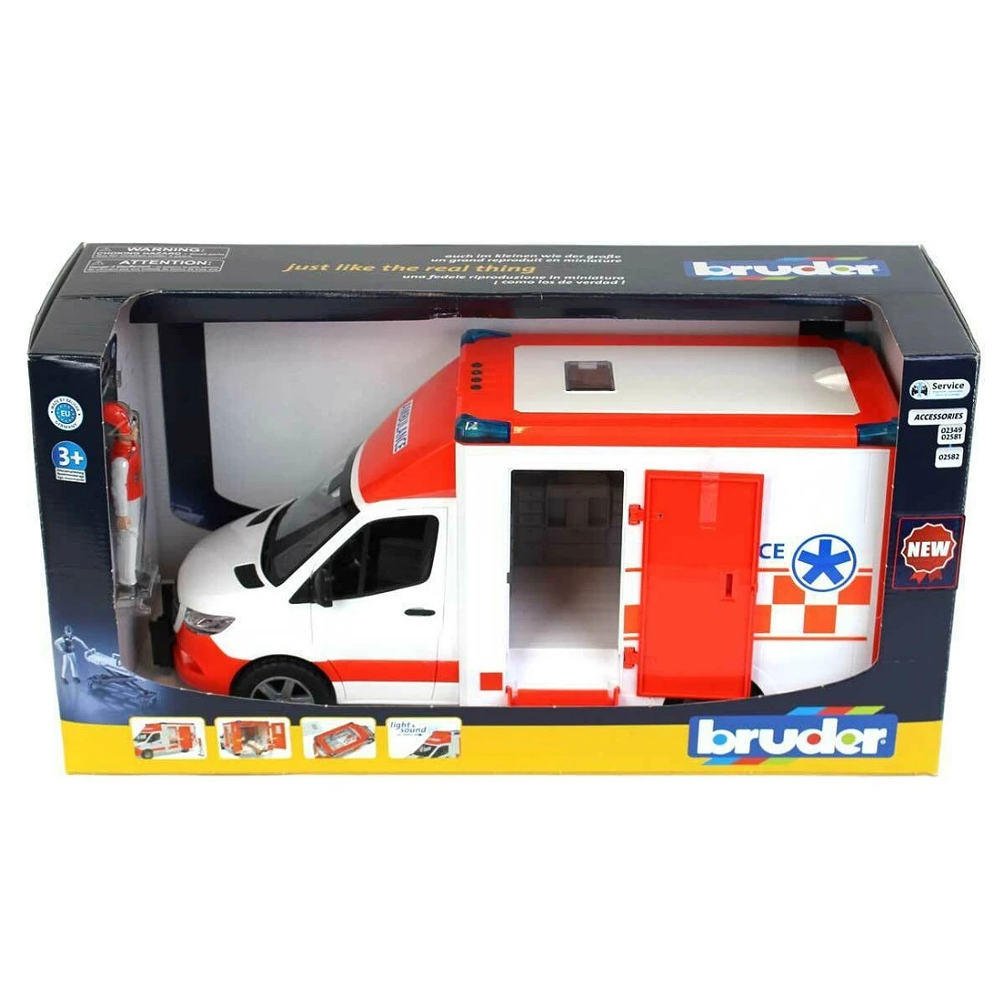 德國 Bruder 1/16 MB BENZ救護車與司機