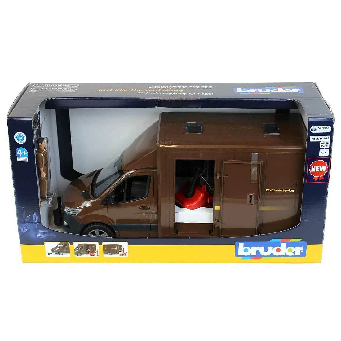 德國 Bruder 1/16 UPS貨車組含人偶
