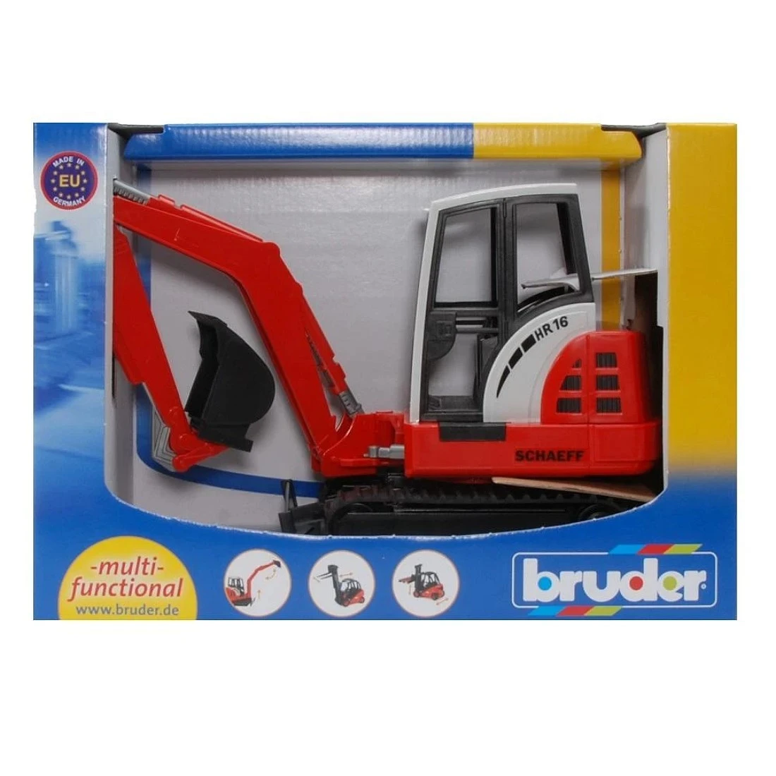 德國 Bruder 1/16 schaeff 迷你挖土機 (紅)