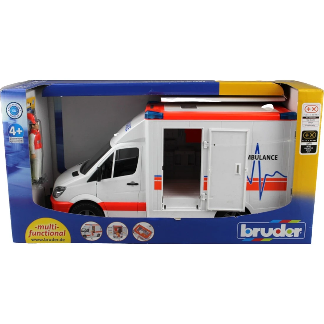 德國 Bruder 1/16 賓士救護車+救護員