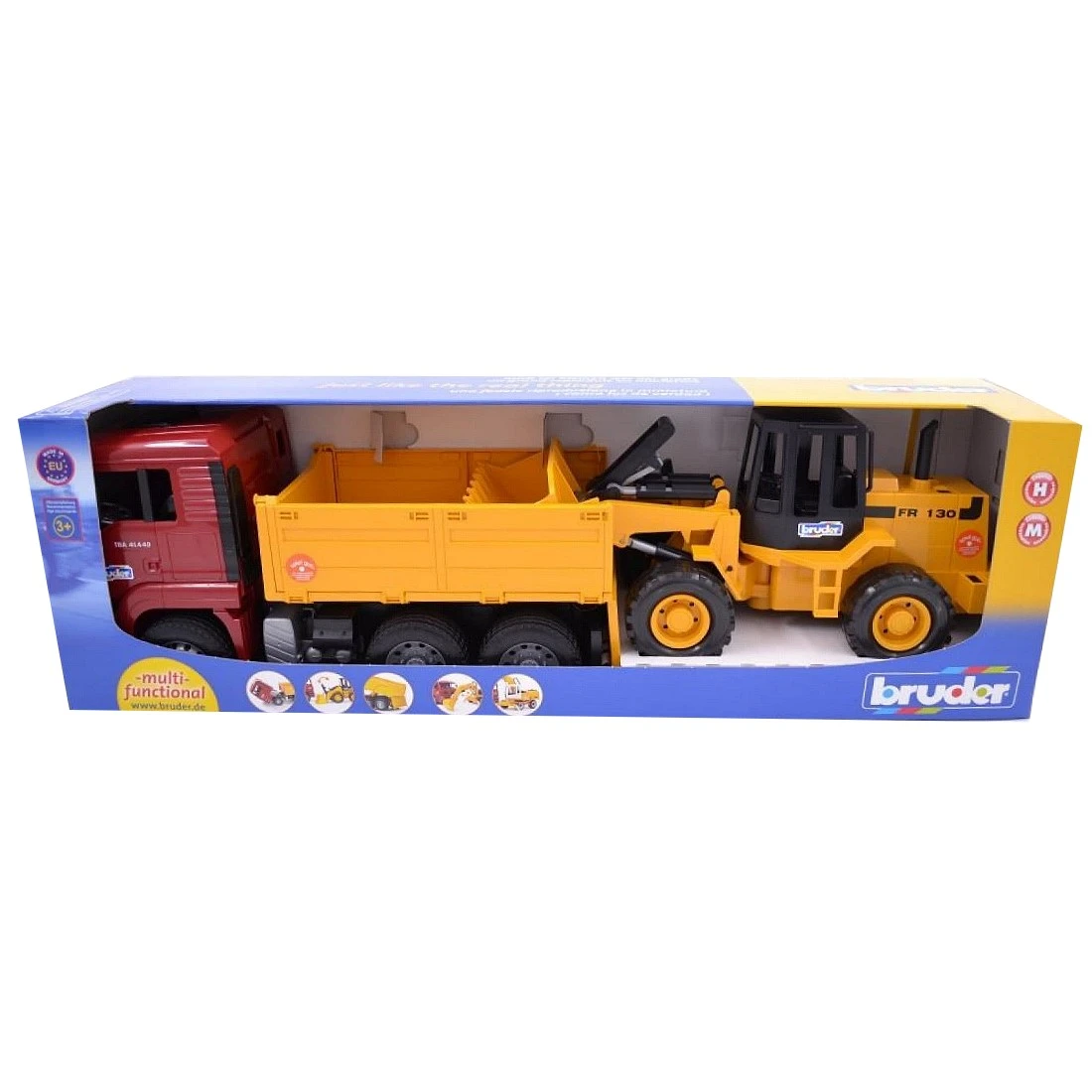 德國 Bruder 1/16 MAN卡車+堆土機組