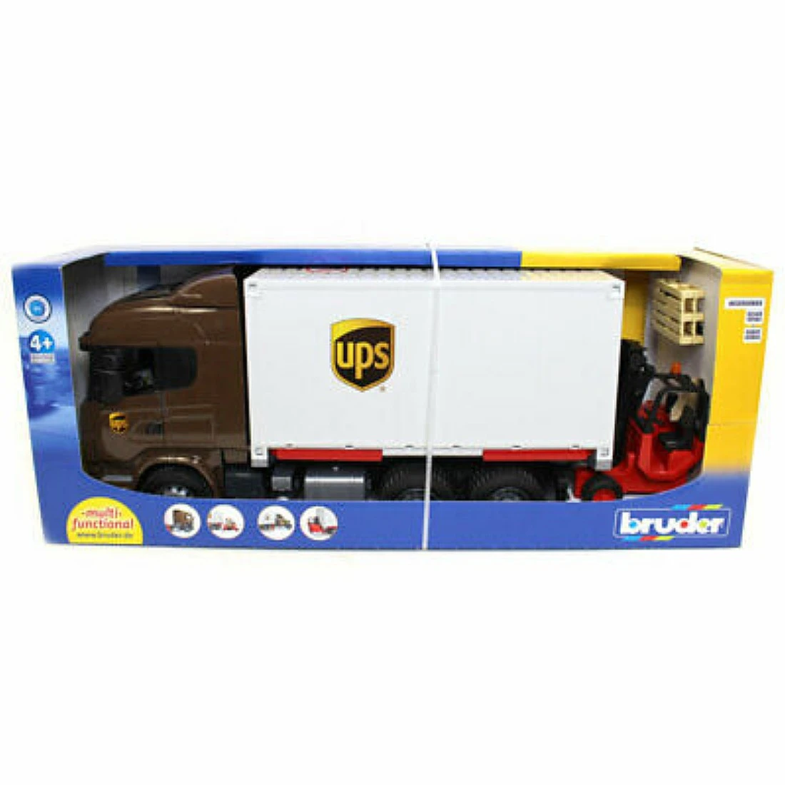 德國 Bruder 1/16 UPS大型運輸車+堆高機