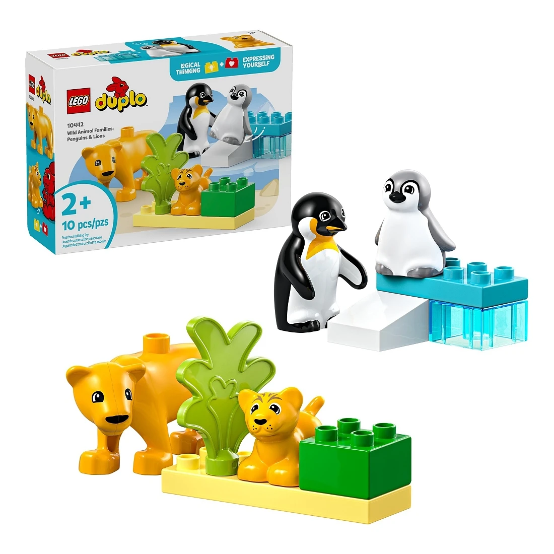 Lego 樂高 Duplo 得寶 10442 野生動物家庭 企鵝和獅子