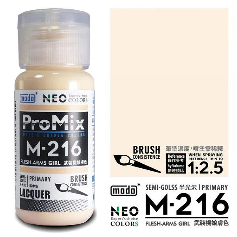 摩多製漆所 MODO 硝基漆 M-216 機娘膚色 30ml