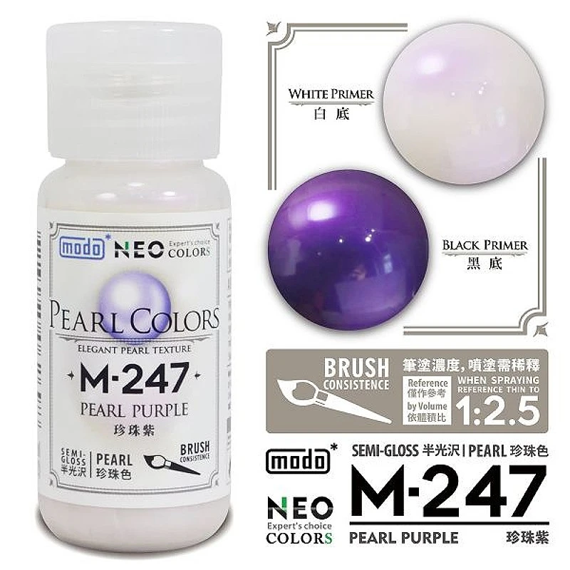 摩多製漆所 MODO 硝基漆 M-247 珍珠紫色 30ml