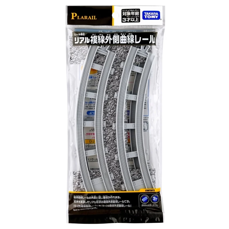 TakaraTomy Plarail 火車配件 附線外側軌道 灰