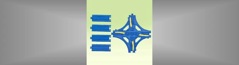 TakaraTomy Plarail 火車配件 R-14 交叉轉接軌