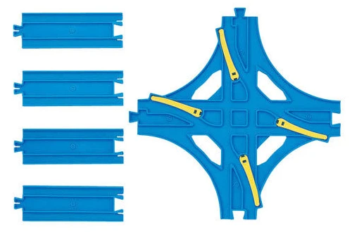 TakaraTomy Plarail 火車配件 R-14 交叉轉接軌