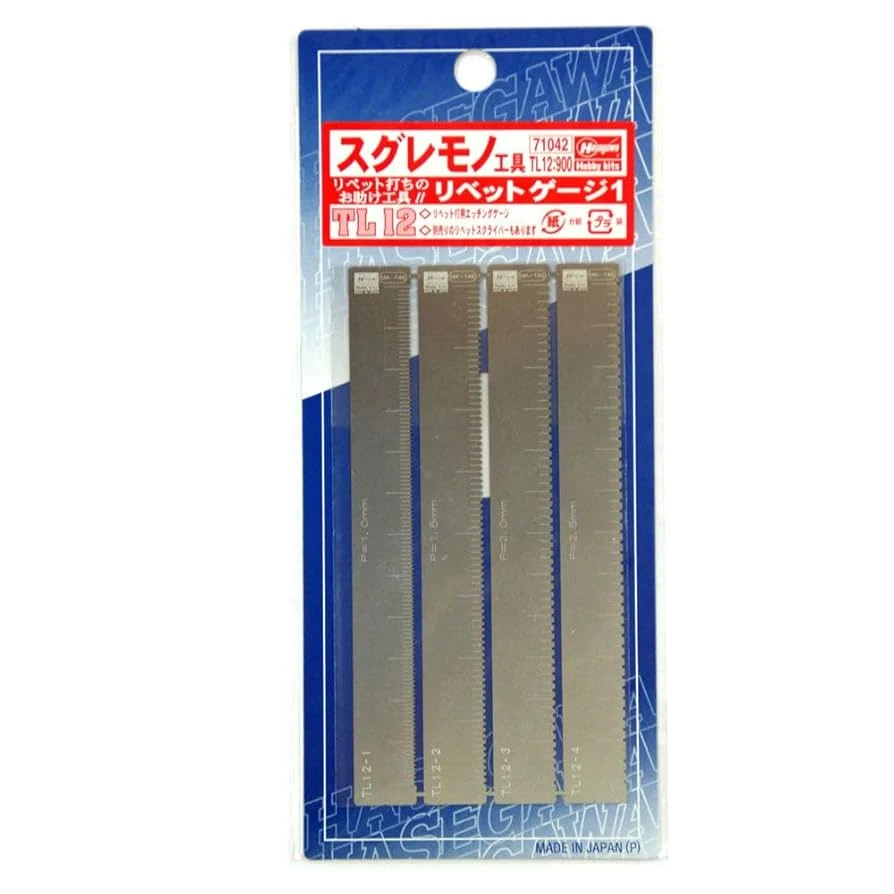 HASEGAWA 長谷川 TL-012 卯釘打孔用 不鏽鋼製等距定規四種工具