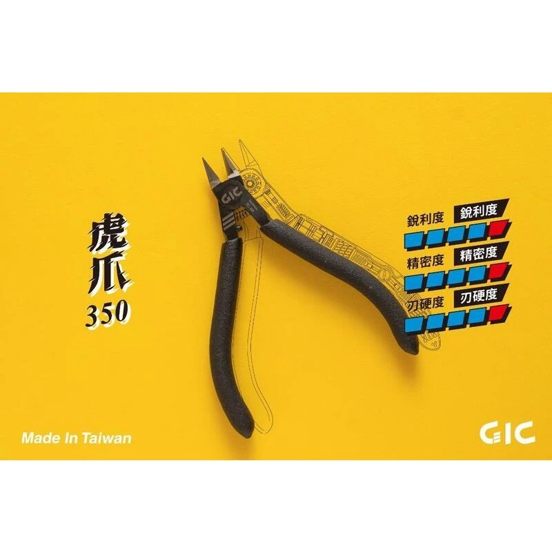 虎爪 GIC TC-09 350 模型專用薄刃斜口鉗