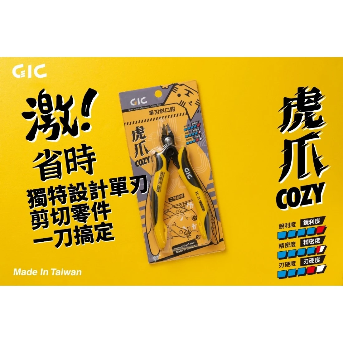 虎爪 GIC TC-21 cozy 單刃斜口鉗 附保護